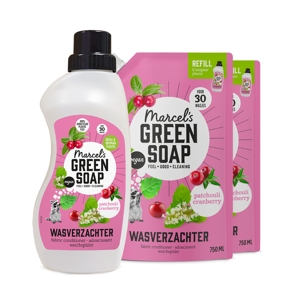Wasverzachter Navulbundel Patchouli & Cranberry