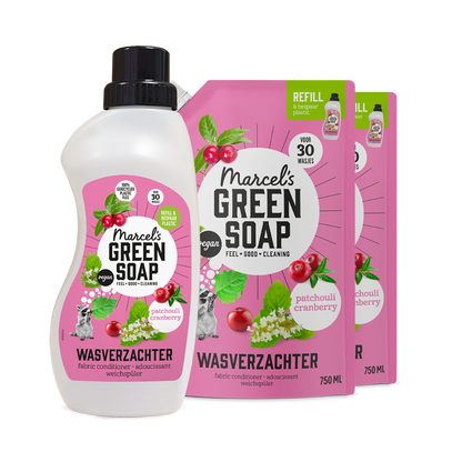Wasverzachter Navulbundel Patchouli & Cranberry