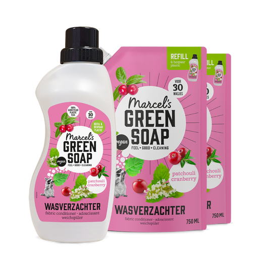 Wasverzachter Navulbundel Patchouli & Cranberry