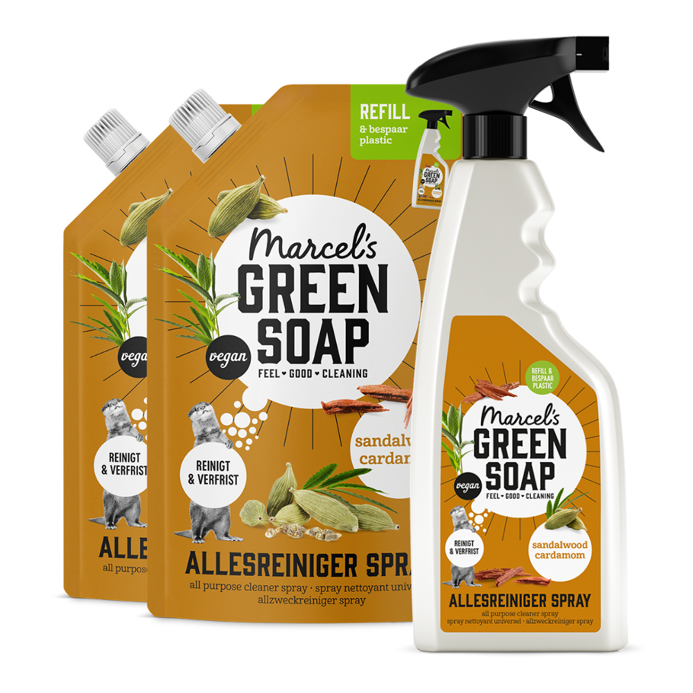 Allesreiniger Spray Navulbundel Sandelhout & Kardemom