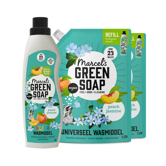 Kleur Wasmiddel Navulbundel Perzik & Jasmijn